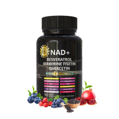 NAD+ Supplement, Nicotinamide Riboside with Resveratrol - Advanced NAD Supplement with TMG and Urolithin A, for Women and Men 60 Service
