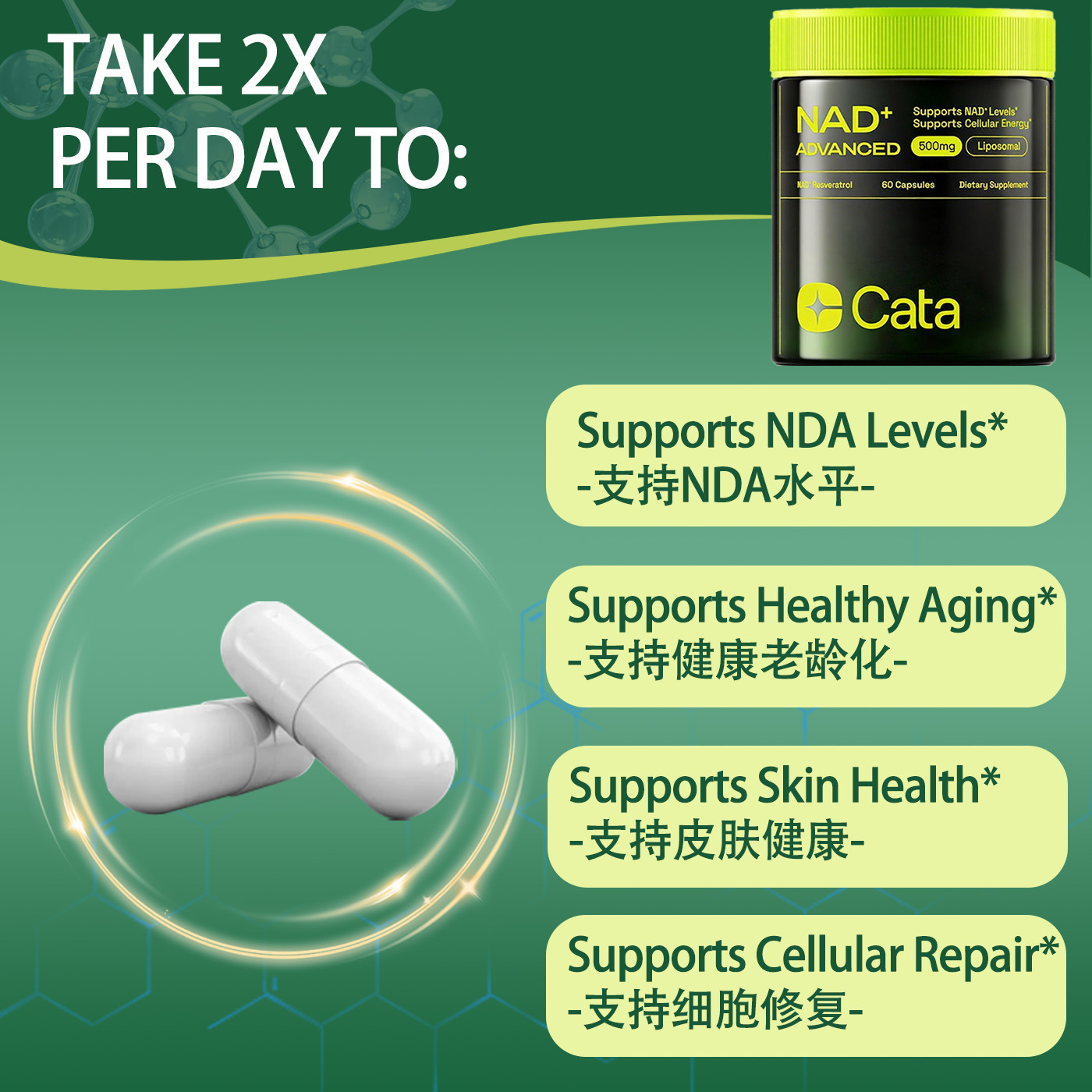 NAD+ Advanced Supplement Skin Care Health Natural Cellular Repair NAD Gummies Advanced NAD Resveratrol