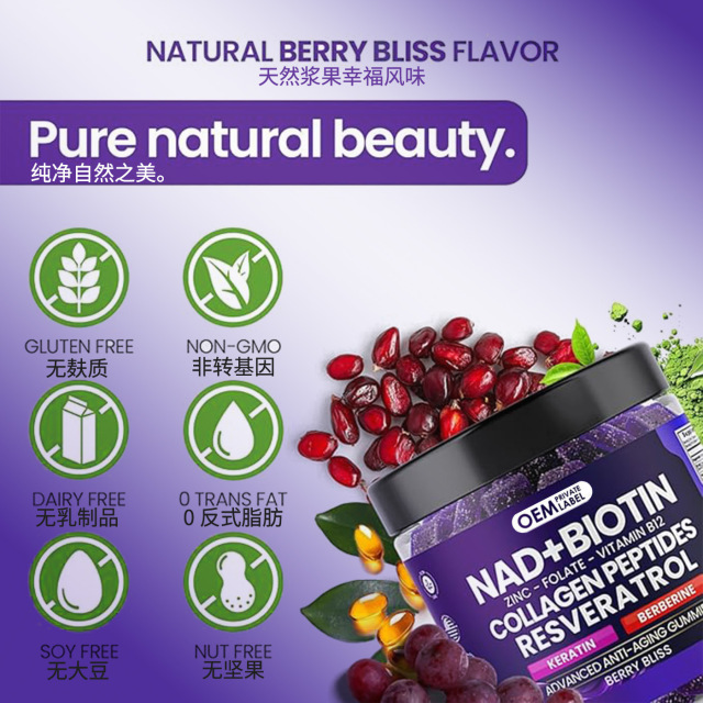 NAD Supplement with Resveratrol Anti-Aging– NMN Supplement Alternative – Third-Party Tested – Advanced NAD Resveratrol Supports HealthyHair, Skin & Nails