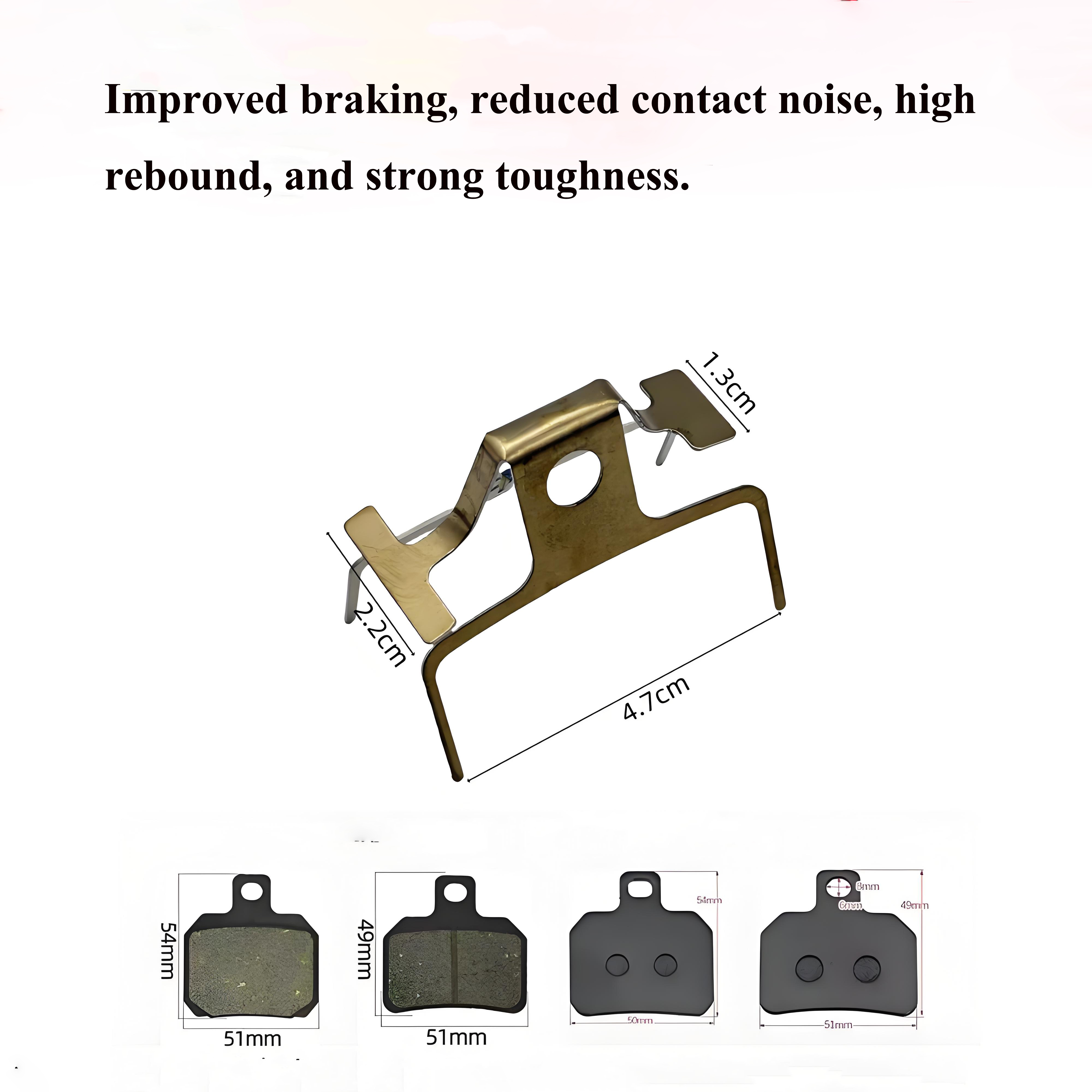 Disc Brake Pad Shrapnel CBX Shrapnel Universal Disc Brake Pad Separator Card Spring Circlip