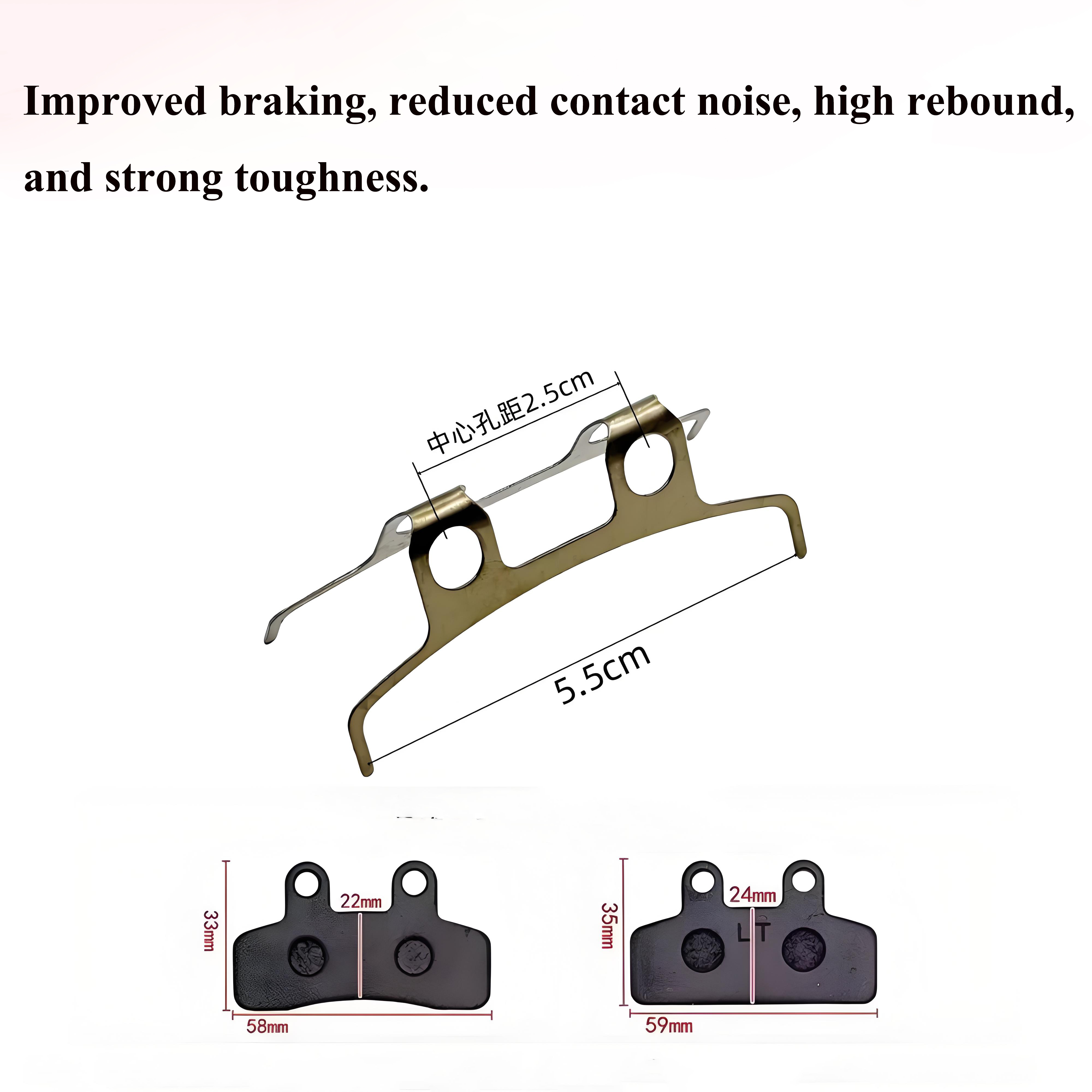 Disc Brake Pad Shrapnel CBX Shrapnel Universal Disc Brake Pad Separator Card Spring Circlip