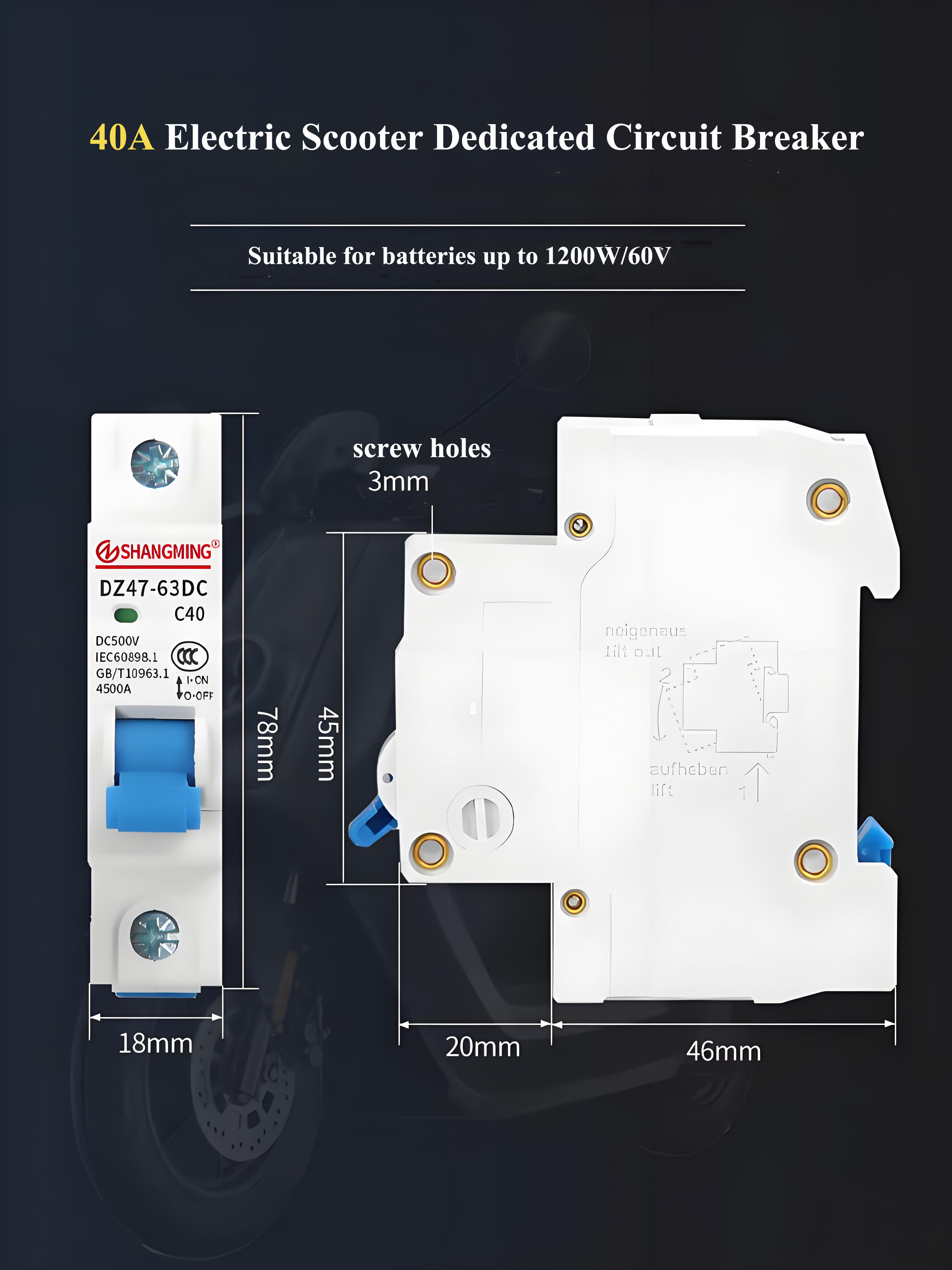 Electric Scooter Dedicated Air Circuit Breaker