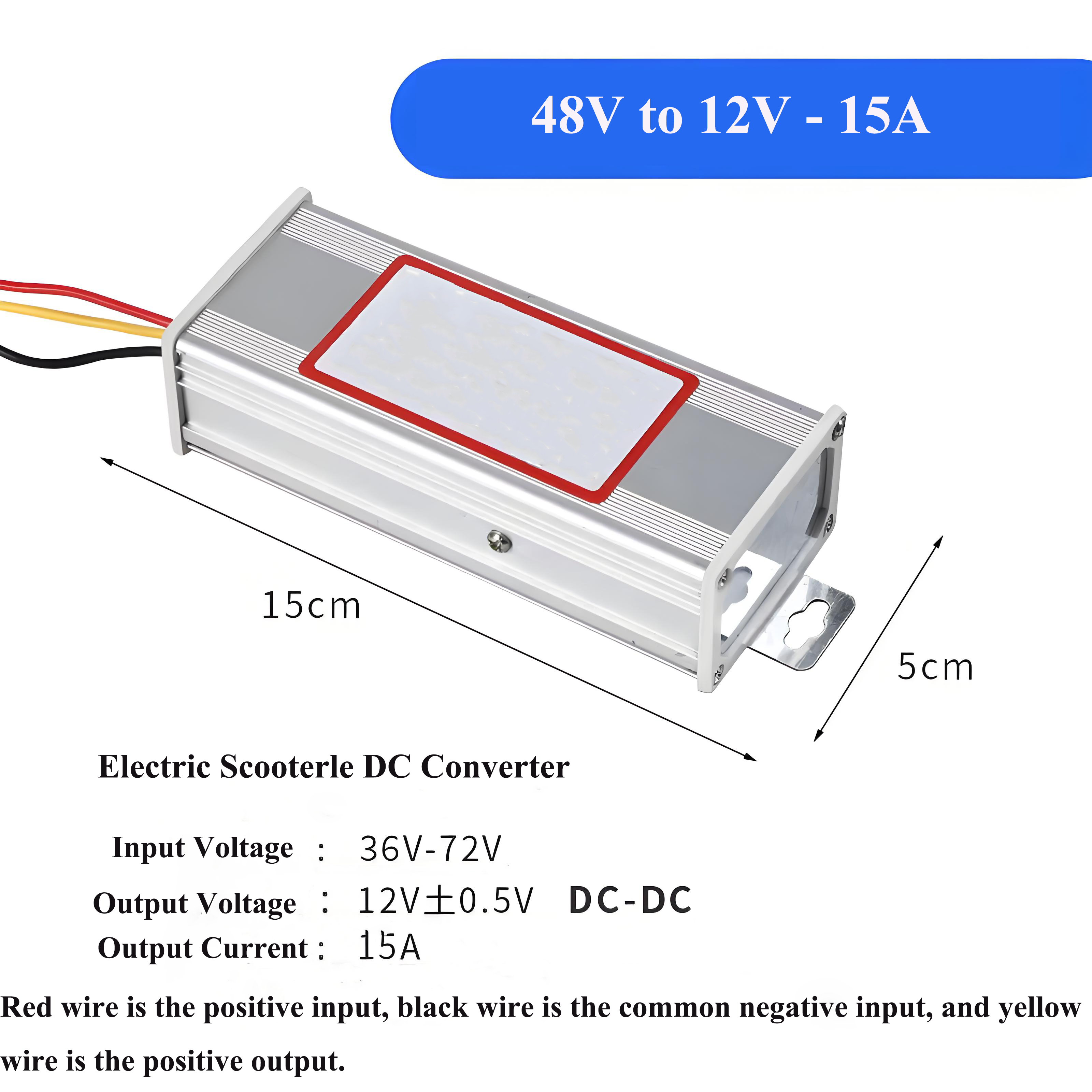 Electric scooter converter, 36V/48V/72V to 12V high-power universal DC step-down transformer