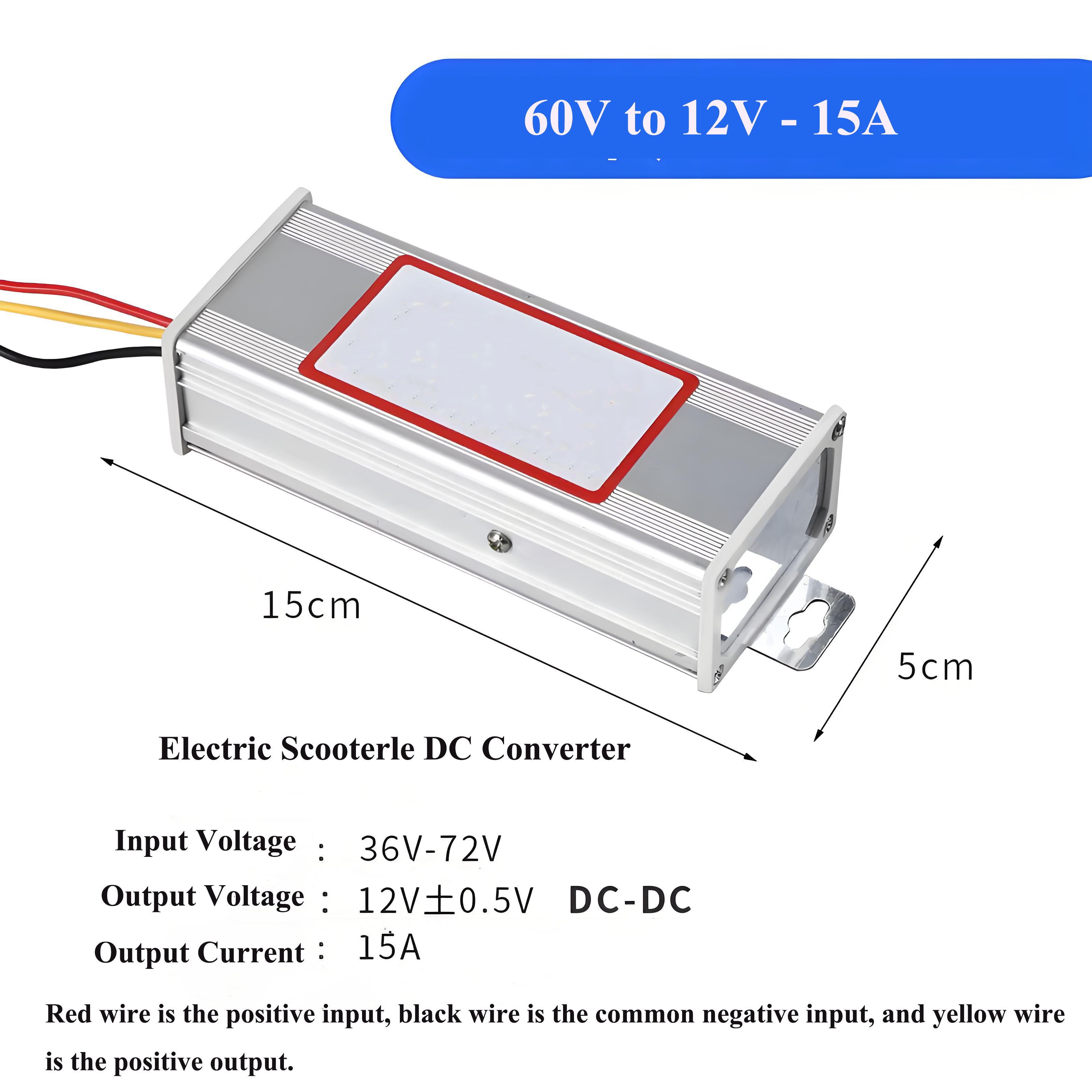 Electric scooter converter, 36V/48V/72V to 12V high-power universal DC step-down transformer