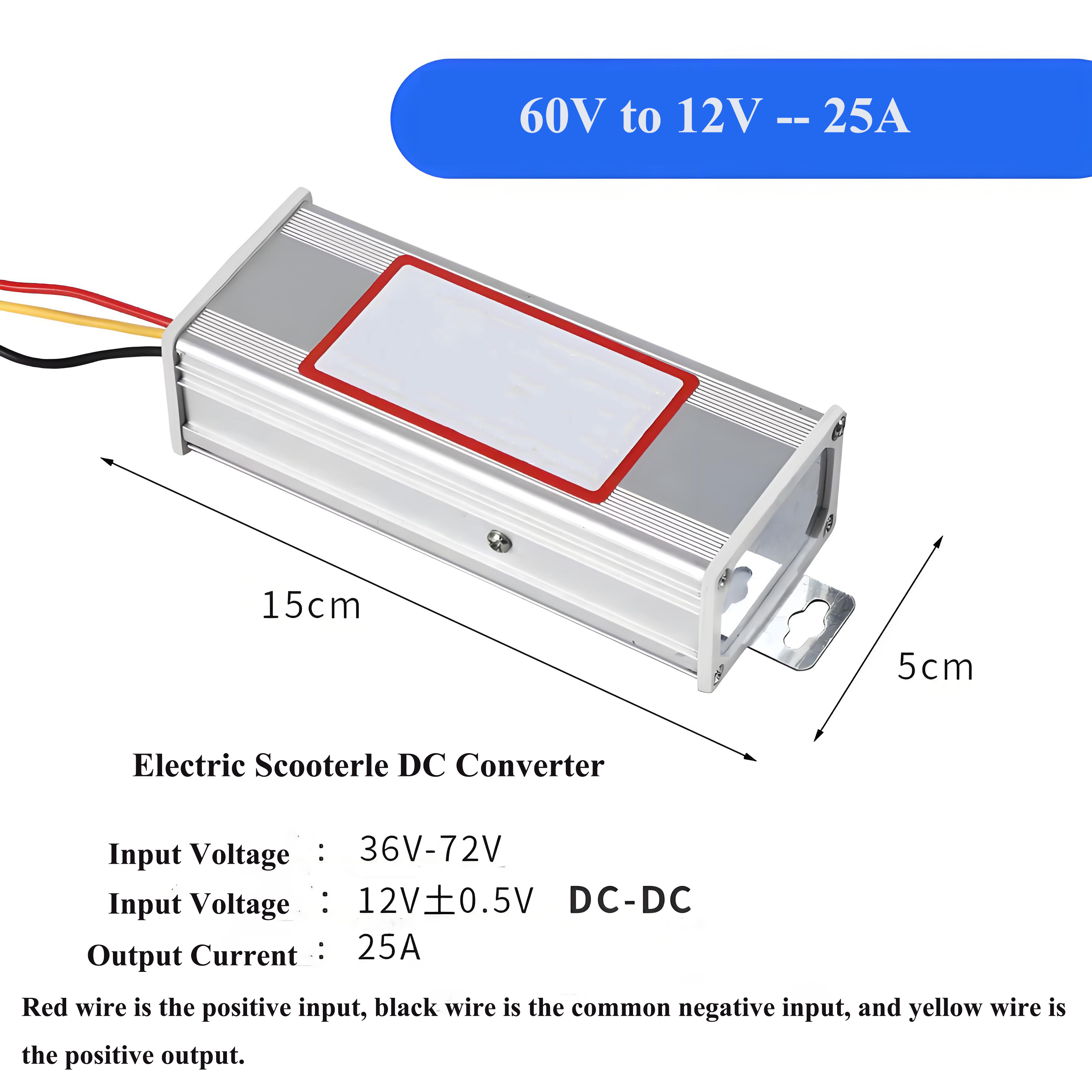 Electric scooter converter, 36V/48V/72V to 12V high-power universal DC step-down transformer