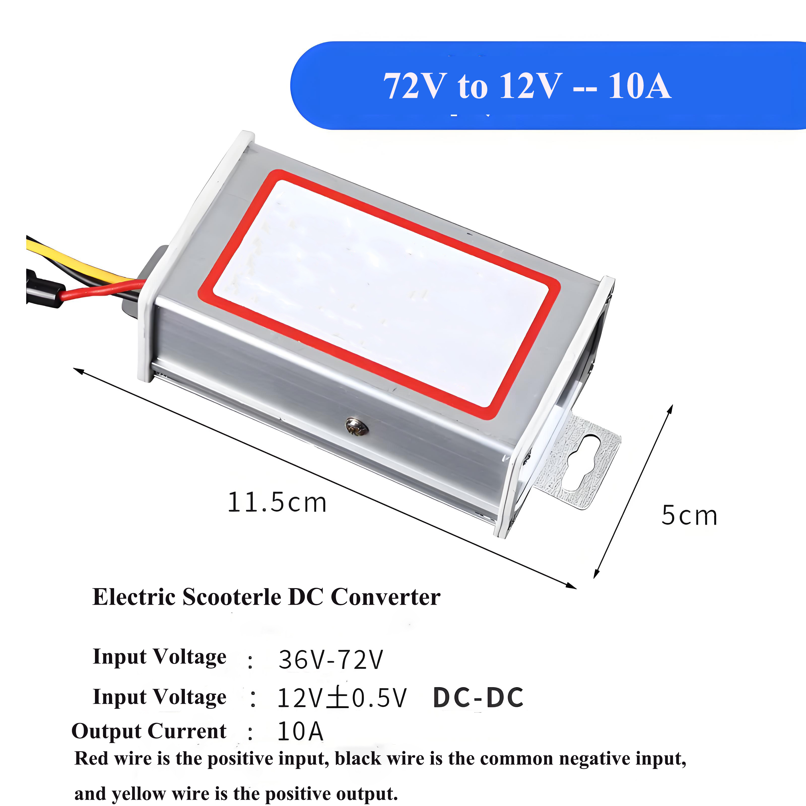 Electric scooter converter, 36V/48V/72V to 12V high-power universal DC step-down transformer