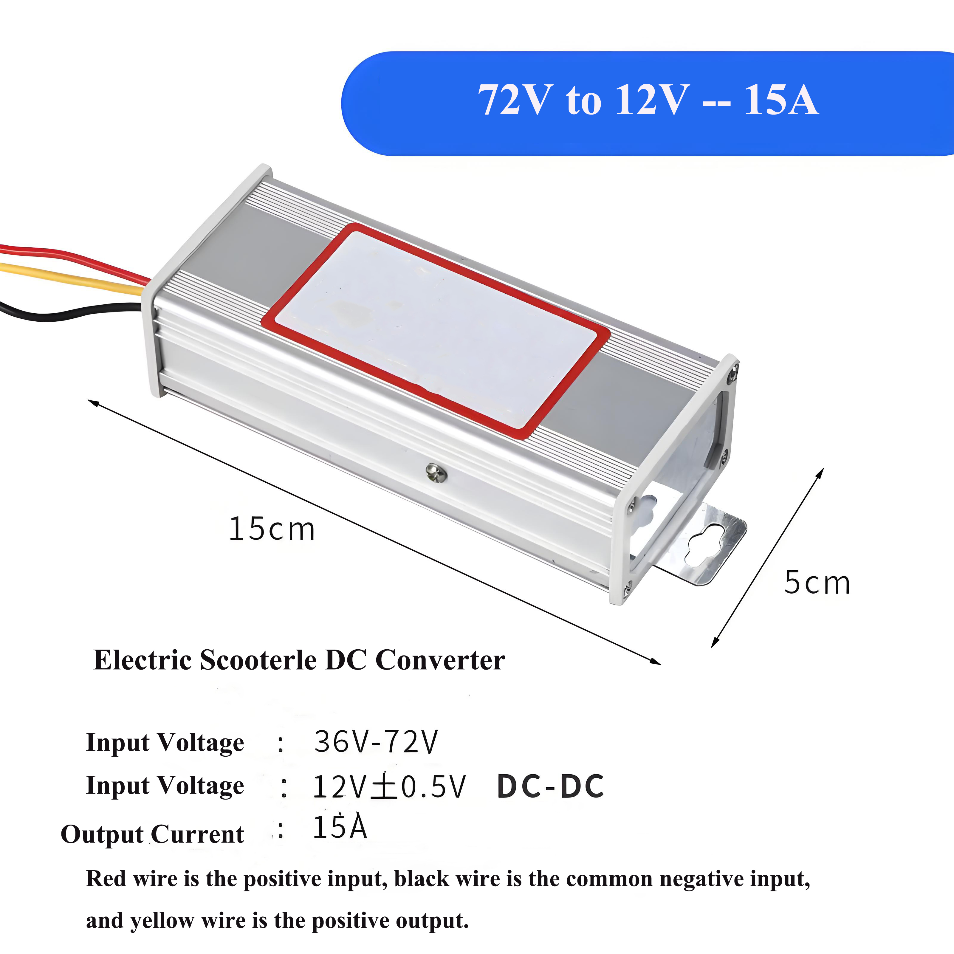 Electric scooter converter, 36V/48V/72V to 12V high-power universal DC step-down transformer
