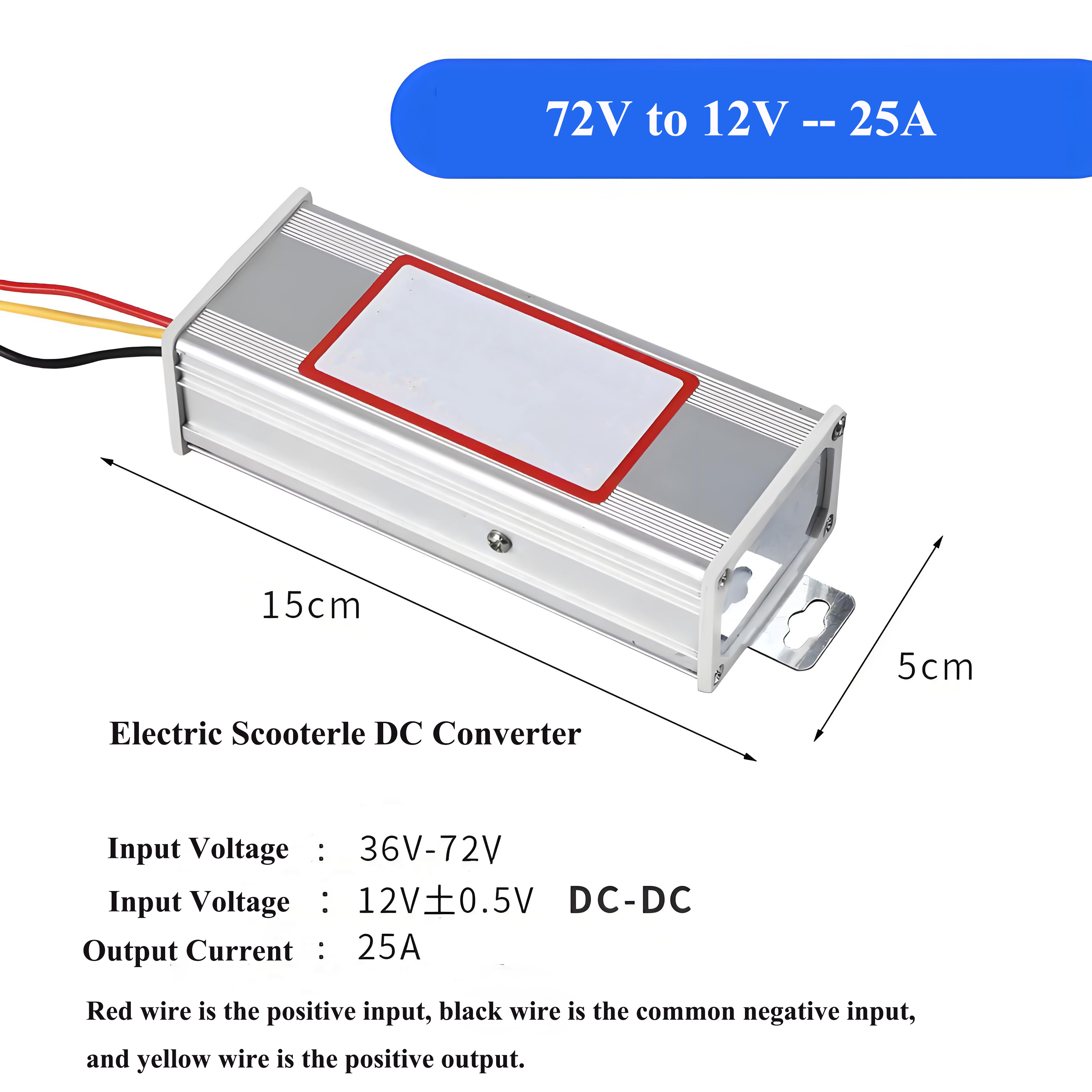 Electric scooter converter, 36V/48V/72V to 12V high-power universal DC step-down transformer