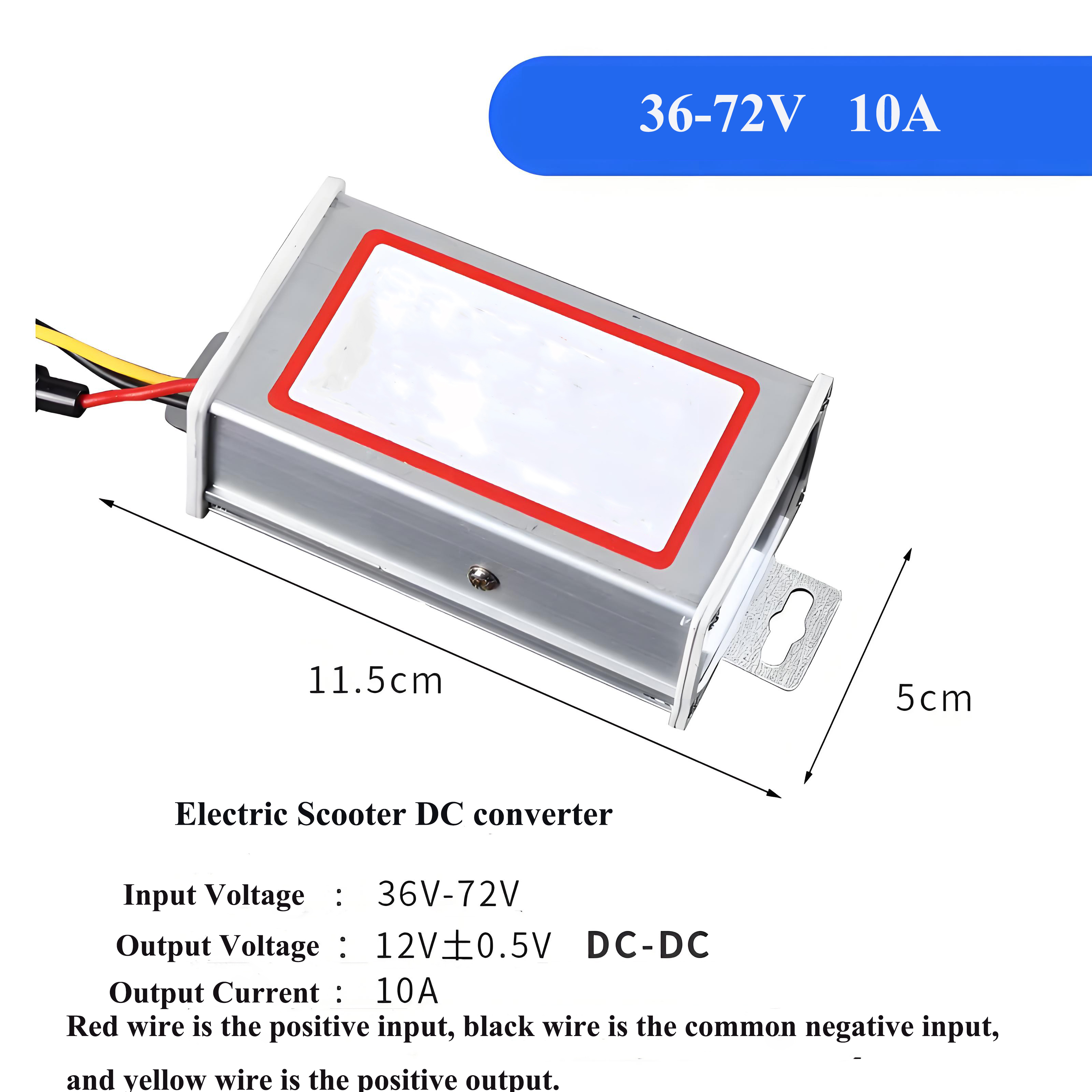 Electric scooter converter, 36V/48V/72V to 12V high-power universal DC step-down transformer