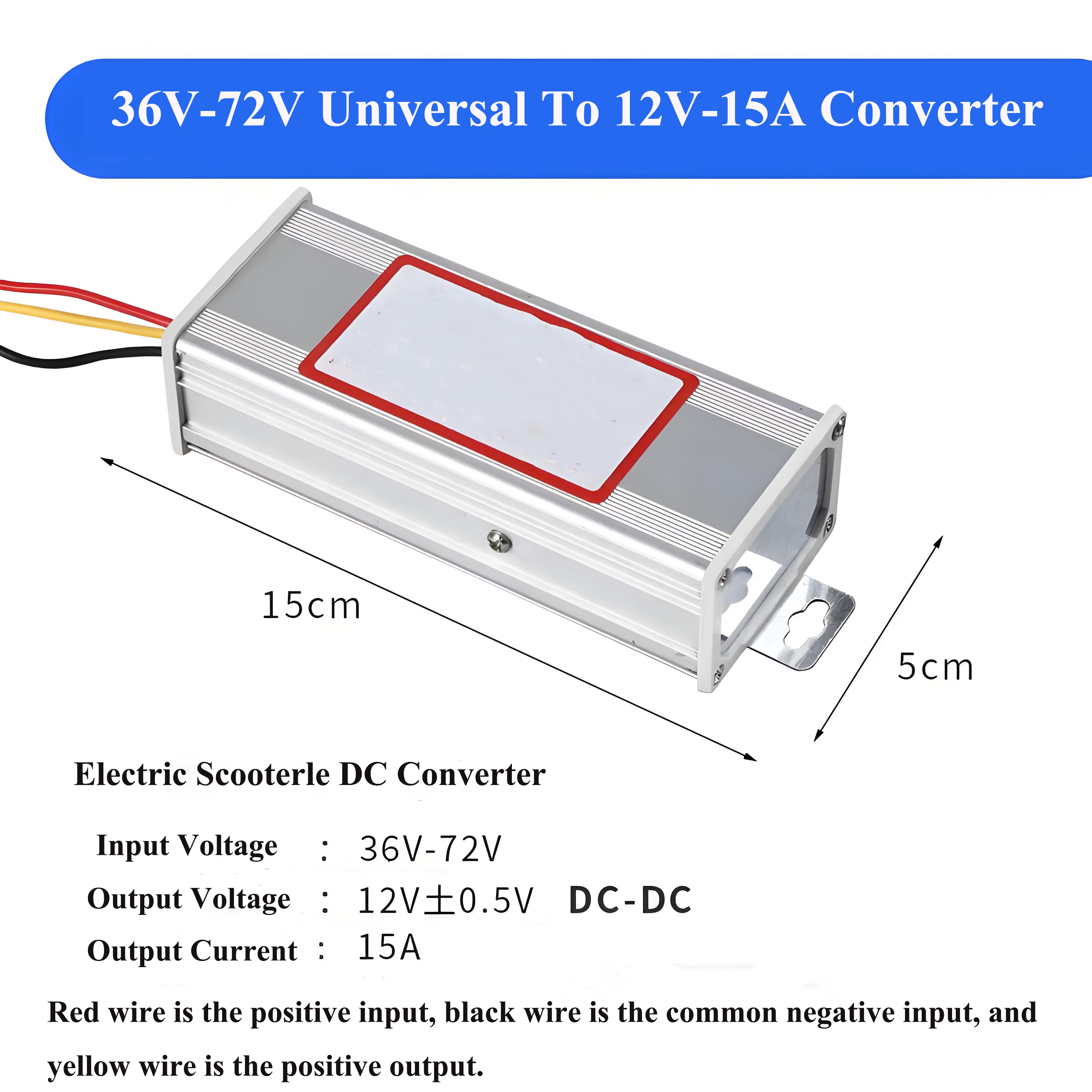 Electric scooter converter, 36V/48V/72V to 12V high-power universal DC step-down transformer