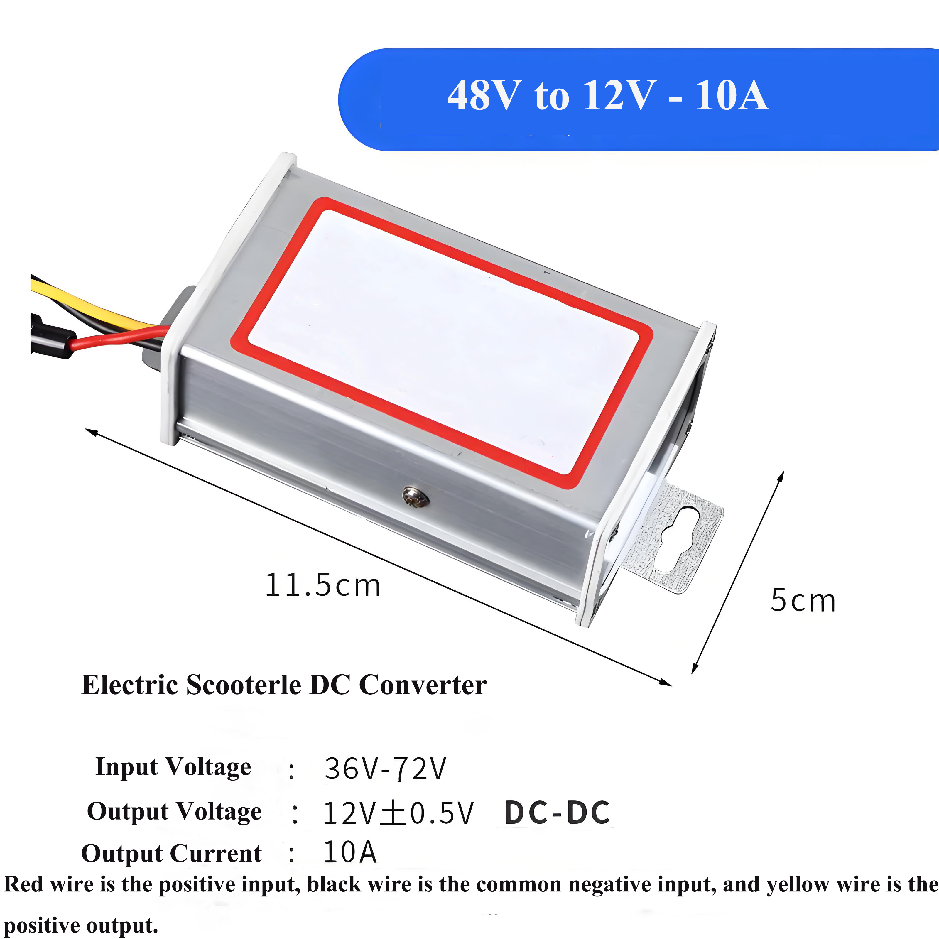 Electric scooter converter, 36V/48V/72V to 12V high-power universal DC step-down transformer