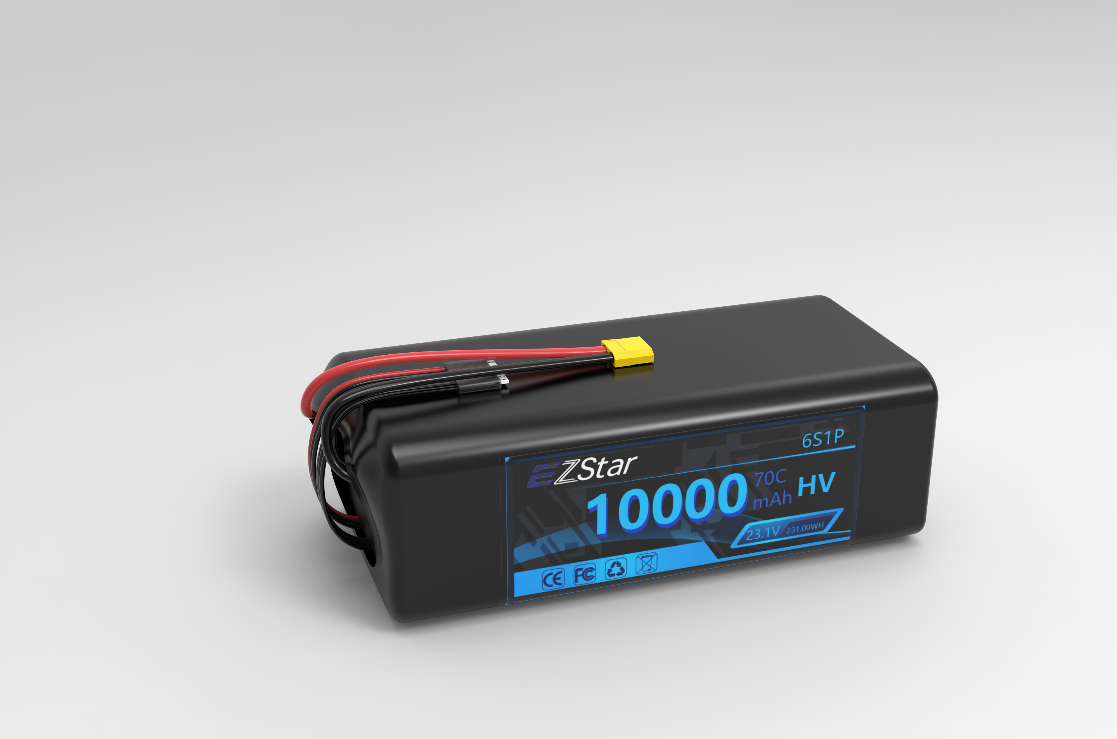 Remote control lithium battery high voltage 10000mAh 6S 23.1V