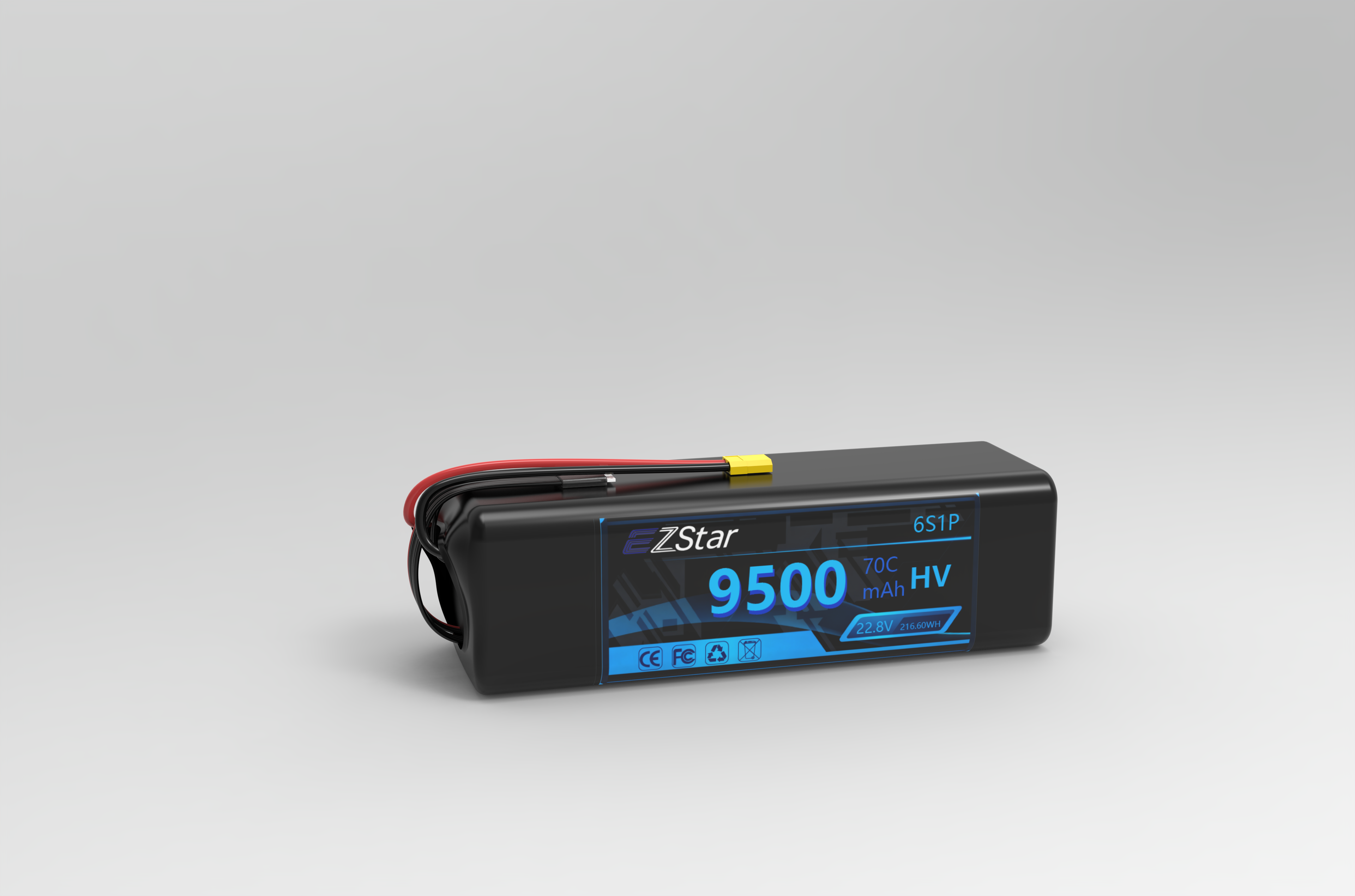 Remote control lithium battery high voltage 9500mAh 6s 22.8V