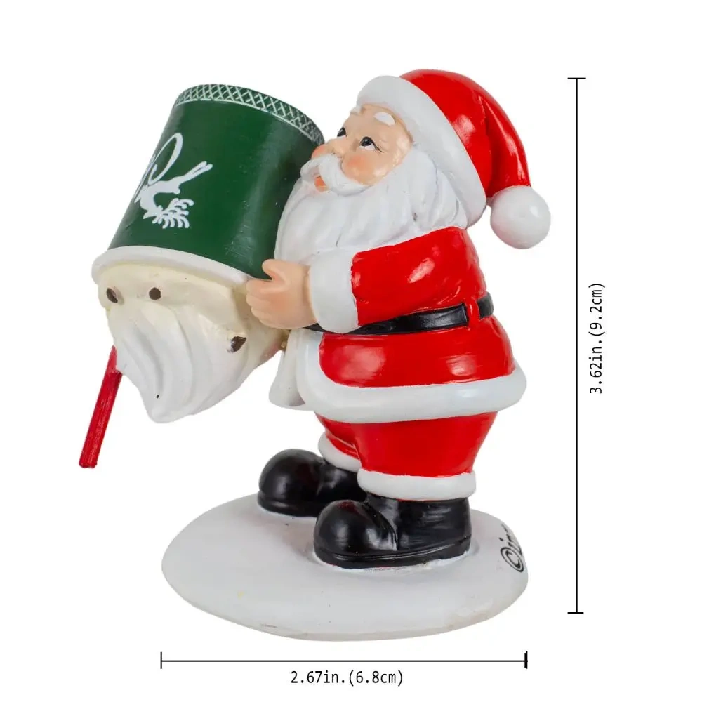 Christmas Villages Decor Accessories Santa Claus Collection Figurines with Christmas Cup Holiday Home Festive Table Ornaments