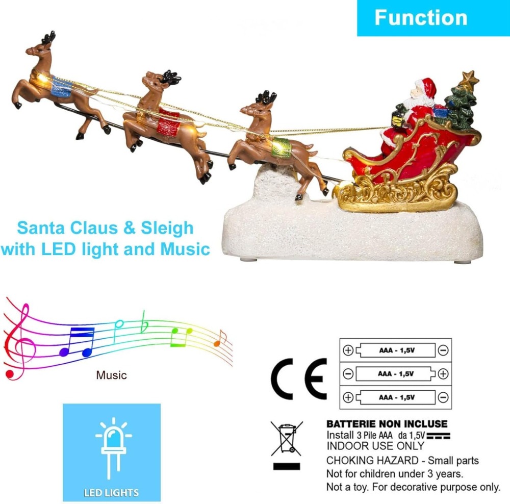 Santa's Sleigh and Reindeer Assortment