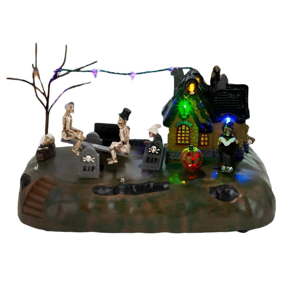 Wholesale Halloween See-Saw Cemetery, innodept12 Animated Lighted Building, Mini Order 24 PCS