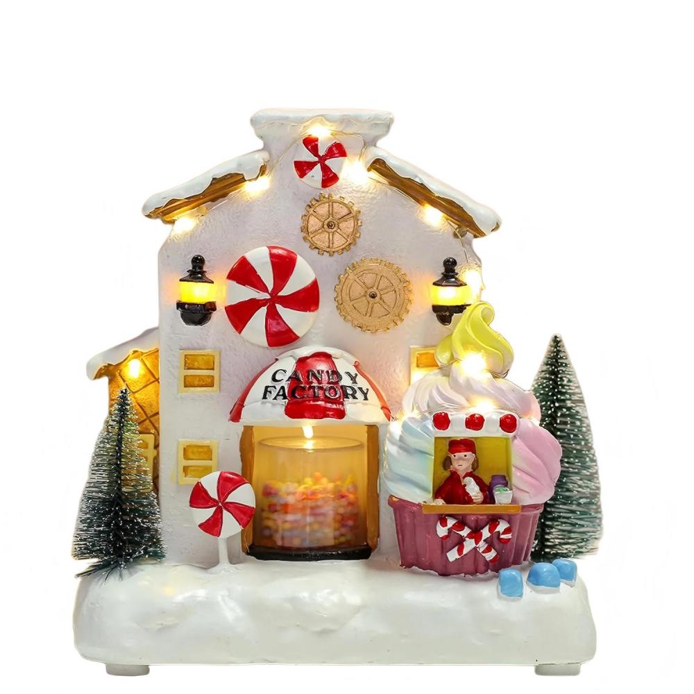 Animated Christmas Candy Factory with Rotating Sweets & LEDs | innodept12