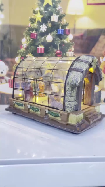 LED Nativity Scene Clear Conservatory Wholesale, innodept12 Resin Decor, Bulk Buy 240pcs