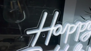 Happy Birthday LED Neon Sign (Multiple Colors) - Case Pack of 30pcs