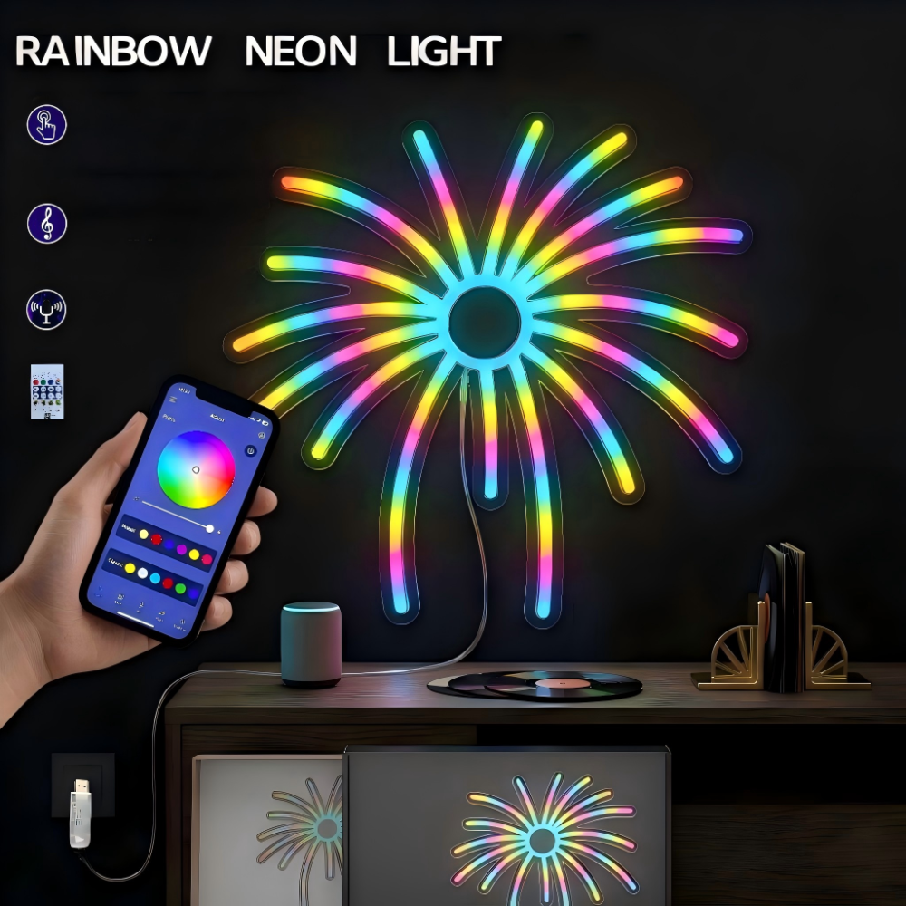 Smart Acrylic Fireworks Neon Sign Wholesale