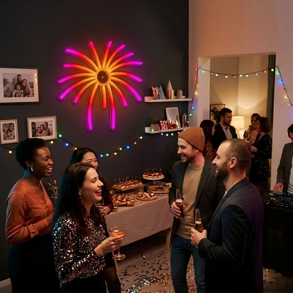 Fireworks Neon Sign for Home Living Room Bedroom Equality Decor (Case Pack of 30)