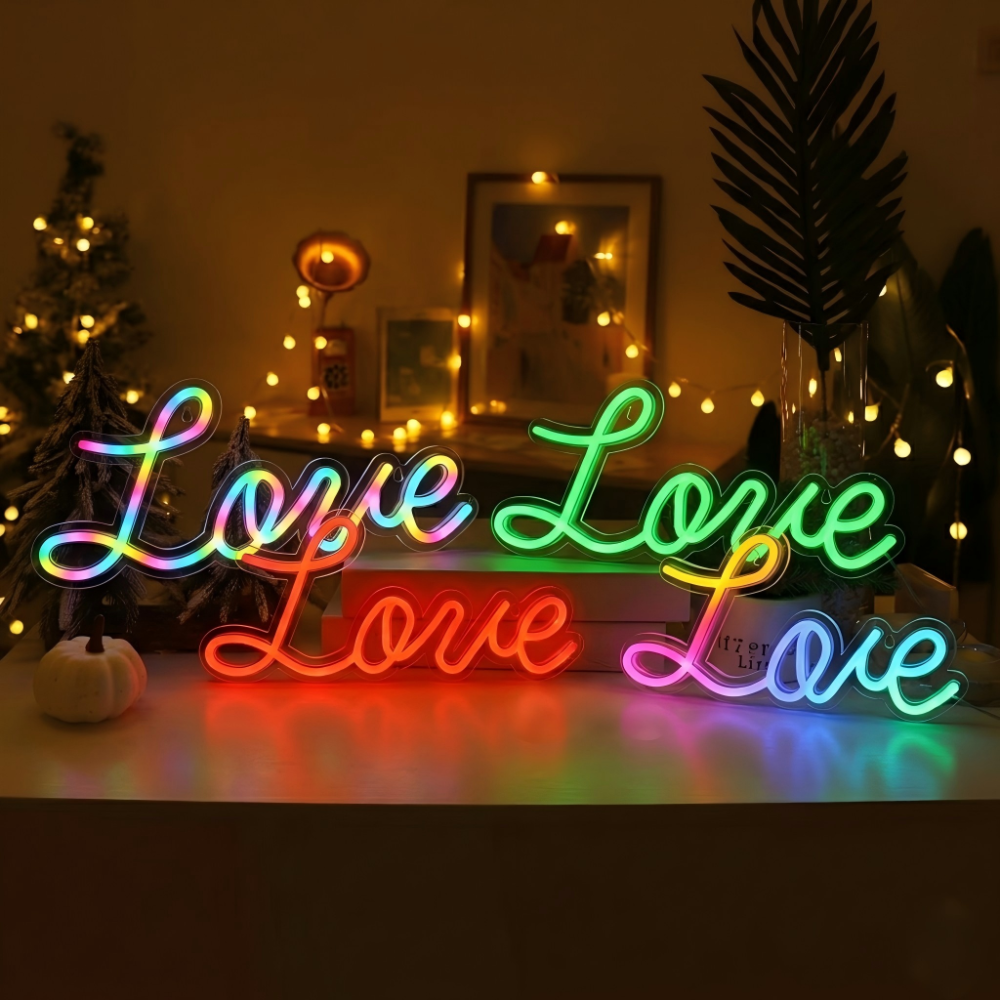 Love Neon Sign for Home Engagement Proposal Wedding Decor (Case Pack of 30)