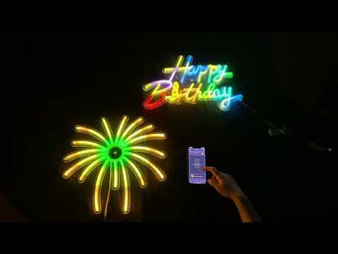 Happy Birthday Neon Sign for Celebration Birthday Event Decor (Case Pack of 30)