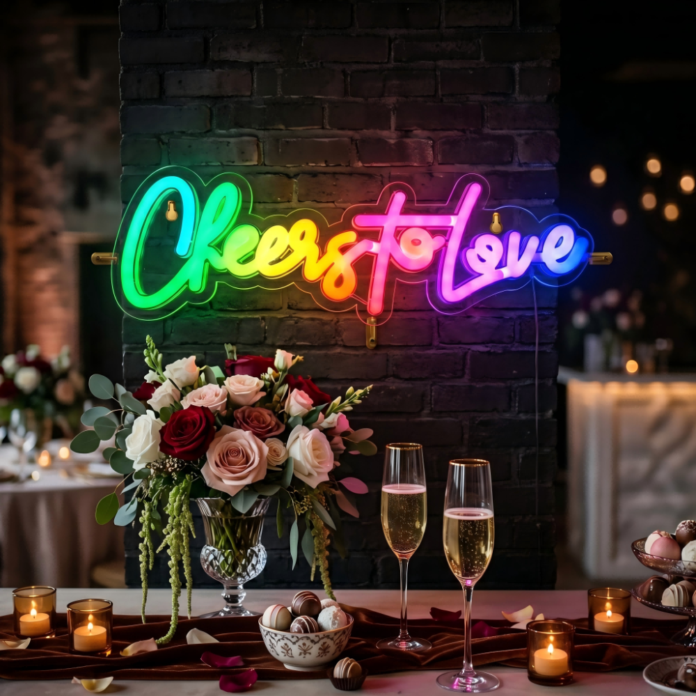 Wholesale Cheers to Love RGB Smart Neon Sign - innodept12