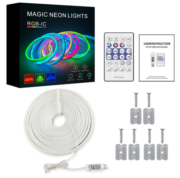 Smart RGB LED Neon Rope Lights - IP67 Waterproof Outdoor & Indoor Strips