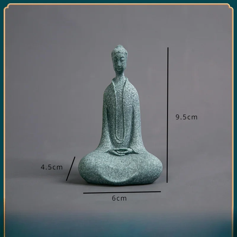 Mini Buddhist Monks Figurines Garden Buddha Zen Statue Tibetan Buddha Figurines Garden Ornament Meditation Aquarium Decoration