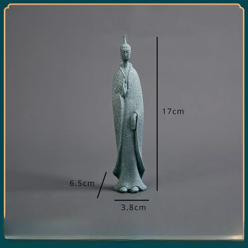Mini Buddhist Monks Figurines Garden Buddha Zen Statue Tibetan Buddha Figurines Garden Ornament Meditation Aquarium Decoration