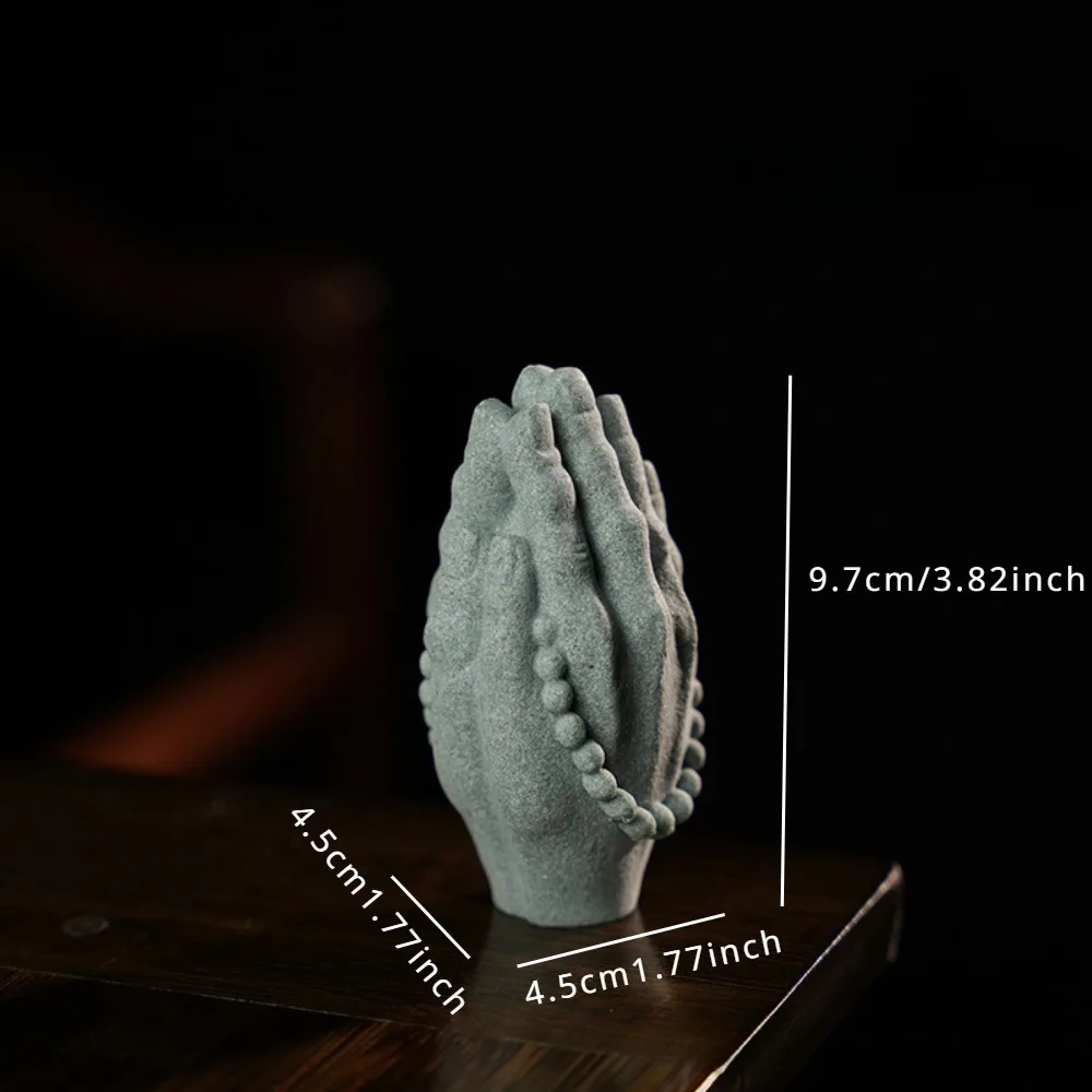 Zen Buddhism Chinese Feng Shui Buddha Hand Figurine Statue Home Fish Aquarium Tank Desktop Garden Bonsai Micro Landscape Decor