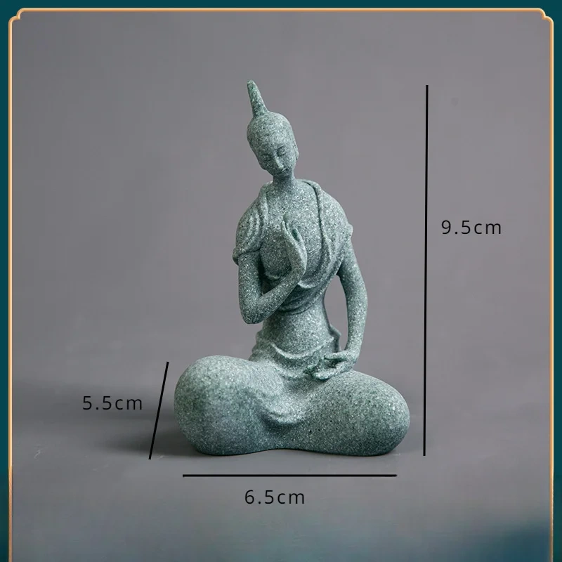 Mini Buddhist Monks Figurines Garden Buddha Zen Statue Tibetan Buddha Figurines Garden Ornament Meditation Aquarium Decoration