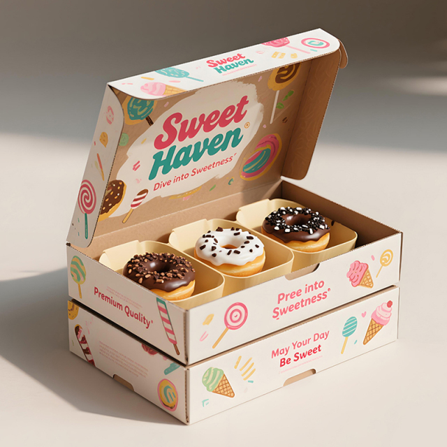custom donut packaging box