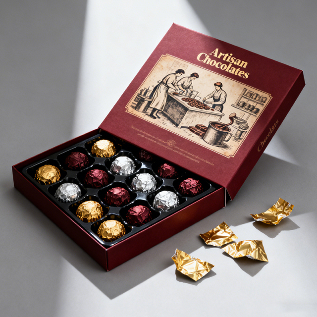 Custom Chocolate Box Packaging Manufacturer Printing Rigid Cardboard Sliding Drawer Box