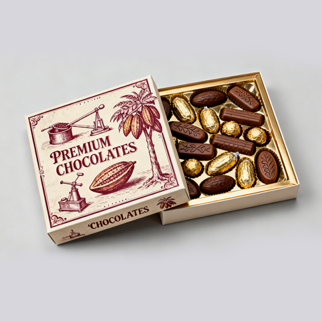 Custom Size Cardboard Box Packaging Design Printing Candy Chocolate Paper Boxes Wholesale