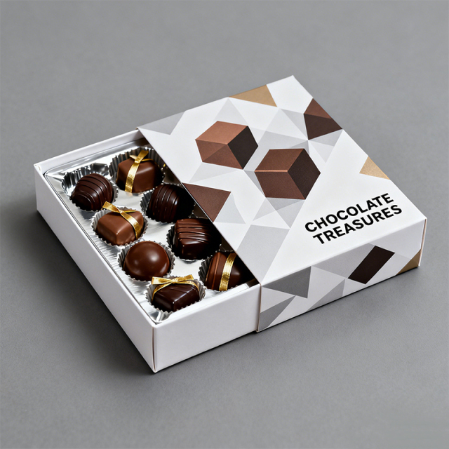 Custom Chocolate Box Packaging Manufacturer Printing Rigid Cardboard Sliding Drawer Box