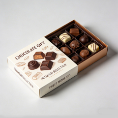 Custom Chocolate Box Packaging Manufacturer Printing Design Food Rigid Cardboard Boxes