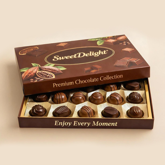 Custom Printing Design Recycled Materials Food Packaging Chocolate Candy Gift Paper Boxes