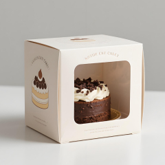 Paper Packaging Box Manufacturer Wholesale Custom Printing Cardboard Cake Boxes With Handle