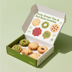 Paper Packaging Boxes Wholesale Custom Printed Design Food Grade Biscuit Cookie Box With Dividers