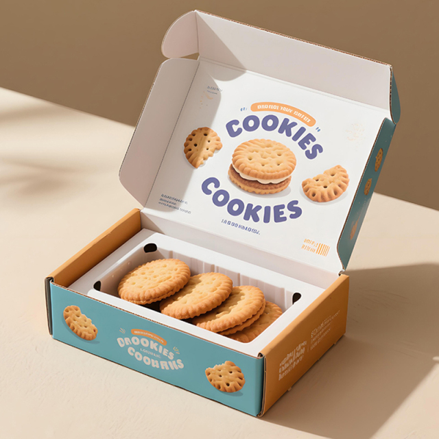 Custom Design Food Corrugated Mailer Box Printing Biscuit Cookie Cardboard Paper Packaging Boxes