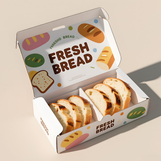 Wholesale Custom Printing Bread Food Packaging Bakery Corrugated Mailbox Cardboard Paper Boxes