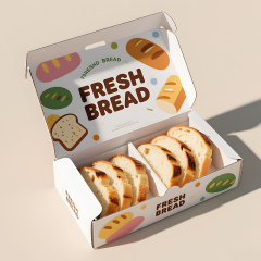Cardboard Box Manufacturers Custom Printing Design Food Grade Paper Bakery Bread Packaging Boxes