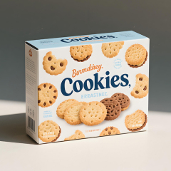 Food Box Manufacturer Custom Printing Design Biodegradable Biscuit Cookie Packaging Paper Boxes