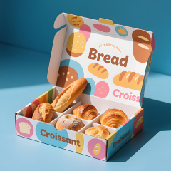 Cardboard Box Manufacturers Custom Printing Design Food Grade Paper Bakery Bread Packaging Boxes