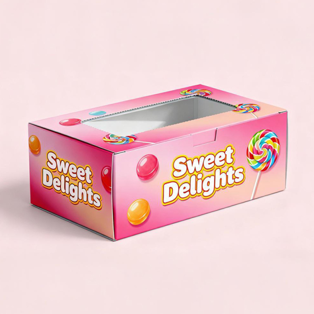 Recycled Materials Candy Packaging Box Wholesale Printing Personalized Design Cardboard Display Box