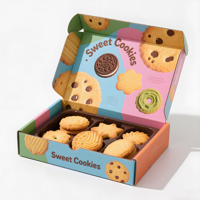 Custom Design Food Corrugated Mailer Box Printing Biscuit Cookie Cardboard Paper Packaging Boxes