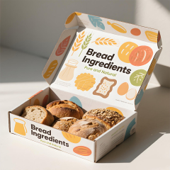 Wholesale Custom Printing Bread Food Packaging Bakery Corrugated Mailbox Cardboard Paper Boxes