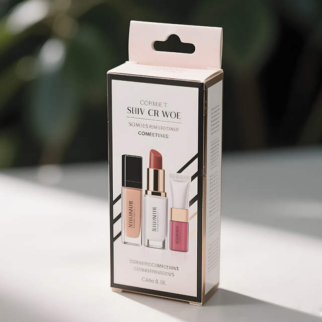 Customized Hang Tab Cardboard Packaging Paper Box for Cosmetic Retail